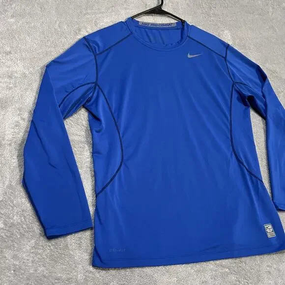 Nike Pro Combat Dri-FIT Shirt Mens Large Long Sleeve Compression Lightweight - Picture 2 of 12
